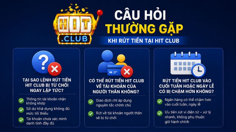 Giải đáp thắc mắc khi rút tiền HIT CLUB