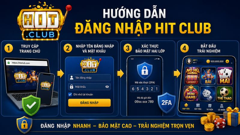 Các bước đăng nhập HIT CLUB nhanh chóng cho tân thủ