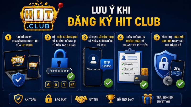 Những lưu ý quan trọng khi đăng ký HIT CLUB