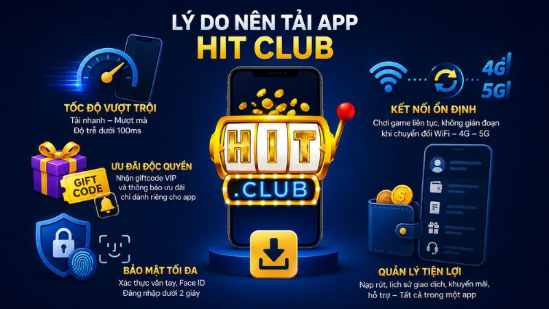 Ưu điểm nổi bật khi tải app tại HIT CLUB