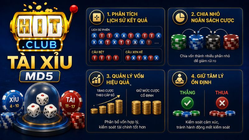 Mẹo chơi và soi cầu Tài xỉu MD5 HIT CLUB hiệu quả