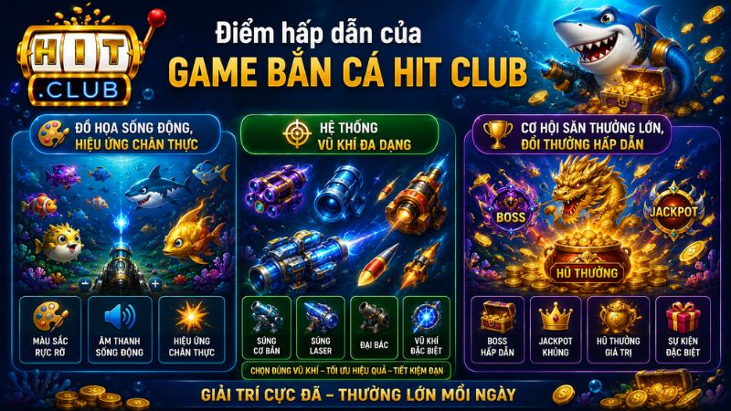 Điểm hấp dẫn của game bắn cá HIT CLUB