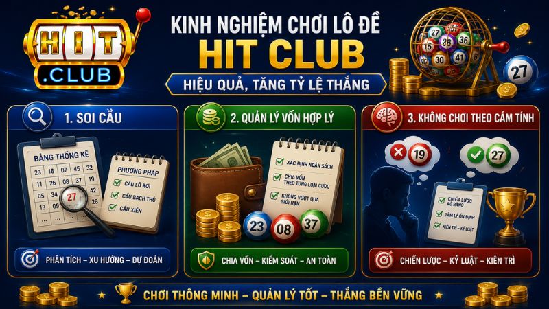 Kinh nghiệm chơi lô đề HIT CLUB hiệu quả, tăng tỷ lệ thắng