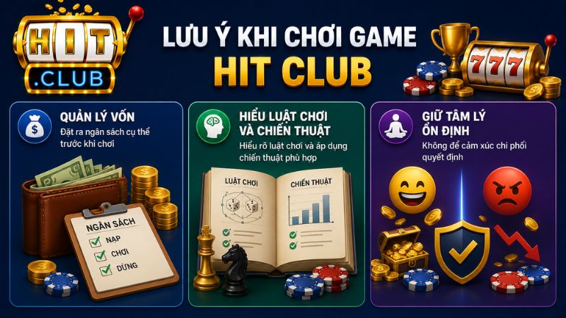 Lưu ý khi chơi game HIT CLUB